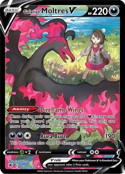 Galarian Moltres V SWSH10: Astral Radiance Trainer Gallery Pokemon card