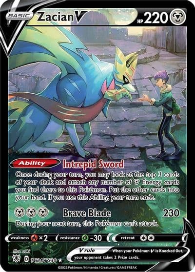 Zacian V SWSH10: Astral Radiance Trainer Gallery Pokemon card