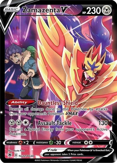 Zamazenta V SWSH10: Astral Radiance Trainer Gallery Pokemon card