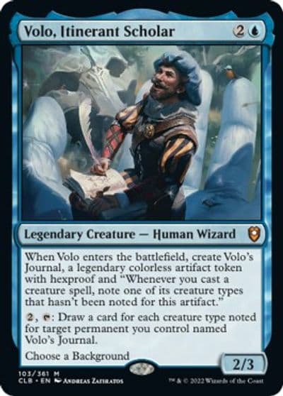 Volo Itinerant Scholar Commander Legends: Battle for Baldur's Gate Magic card