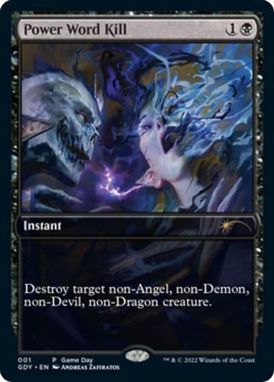 Power Word Kill Game Day & Store Championship Promos Magic card
