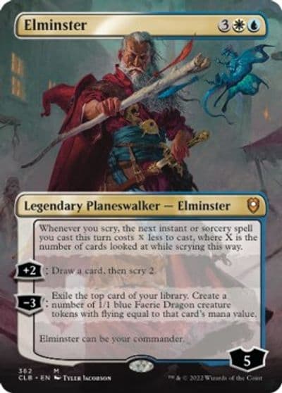 Elminster Borderless Commander Legends: Battle for Baldur's Gate Magic card