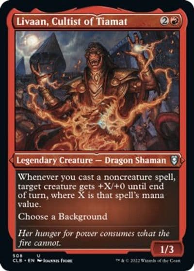 Livaan Cultist of Tiamat Foil Etched Commander Legends: Battle for Baldur's Gate Magic card