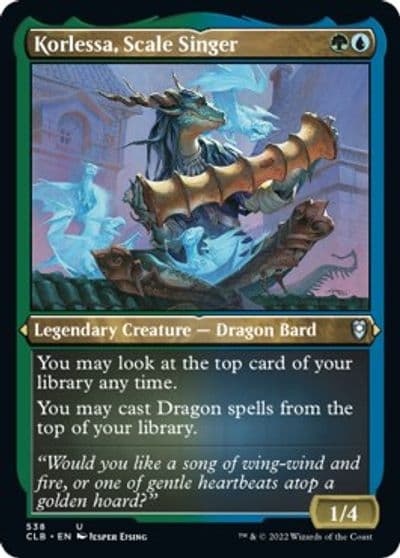 Korlessa Scale Singer Foil Etched Commander Legends: Battle for Baldur's Gate Magic card
