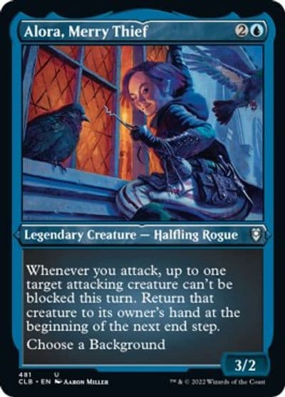 Alora Merry Thief Foil Etched Commander Legends: Battle for Baldur's Gate Magic card