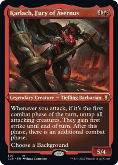 Karlach Fury of Avernus Foil Etched Commander Legends: Battle for Baldur's Gate Magic card