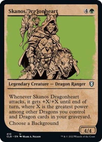 Skanos Dragonheart Showcase Commander Legends: Battle for Baldur's Gate Magic card