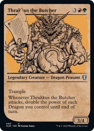 Thrakkus the Butcher Showcase Commander Legends: Battle for Baldur's Gate Magic card