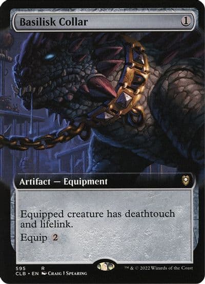 Basilisk Collar Extended Art Commander Legends: Battle for Baldur's Gate Magic card