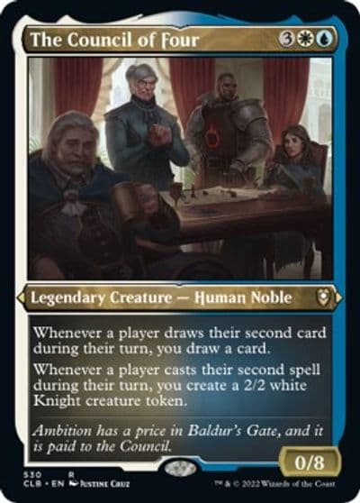 The Council of Four Foil Etched Commander Legends: Battle for Baldur's Gate Magic card