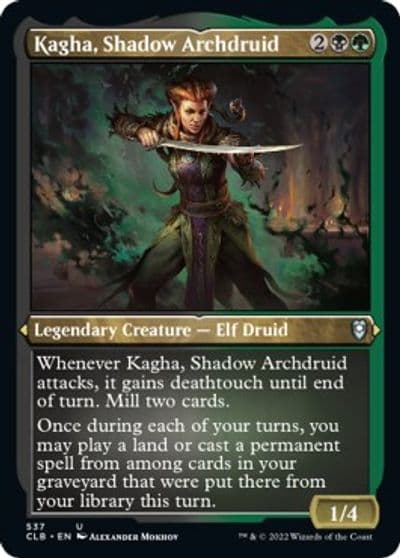 Kagha Shadow Archdruid Foil Etched Commander Legends: Battle for Baldur's Gate Magic card