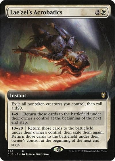 Laezels Acrobatics Extended Art Commander Legends: Battle for Baldur's Gate Magic card