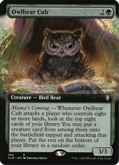 Owlbear Cub Extended Art Commander Legends: Battle for Baldur's Gate Magic card