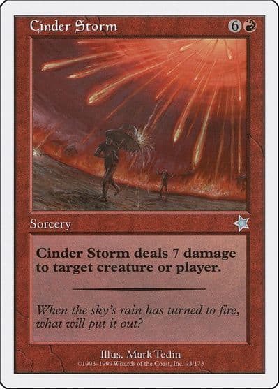 Cinder Storm Starter 1999 Magic card