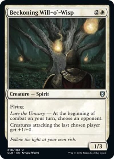 Beckoning Will o Wisp Commander Legends: Battle for Baldur's Gate Magic card