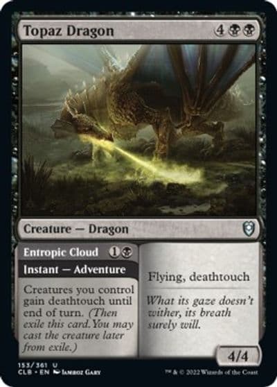 Topaz Dragon Commander Legends: Battle for Baldur's Gate Magic card