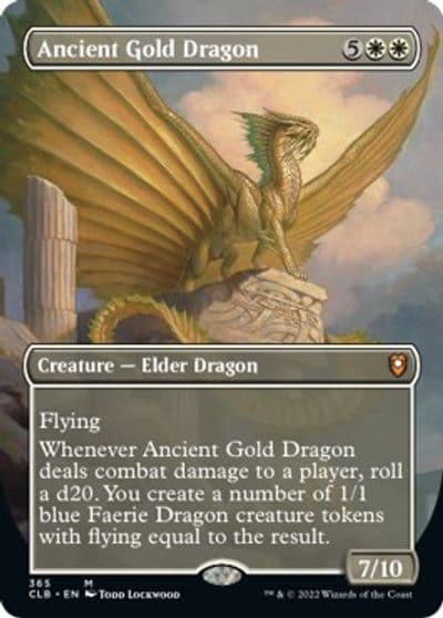 Ancient Gold Dragon Borderless Commander Legends: Battle for Baldur's Gate Magic card