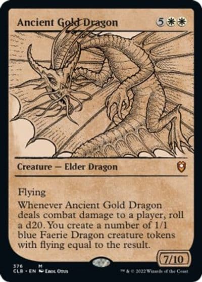 Ancient Gold Dragon Showcase Commander Legends: Battle for Baldur's Gate Magic card