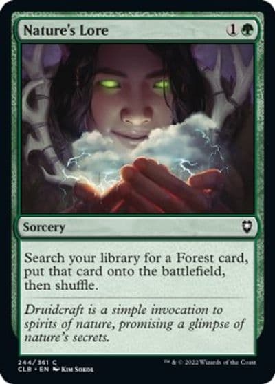 Natures Lore Commander Legends: Battle for Baldur's Gate Magic card