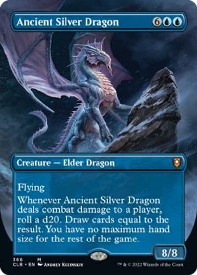 Ancient Silver Dragon Borderless Commander Legends: Battle for Baldur's Gate Magic card