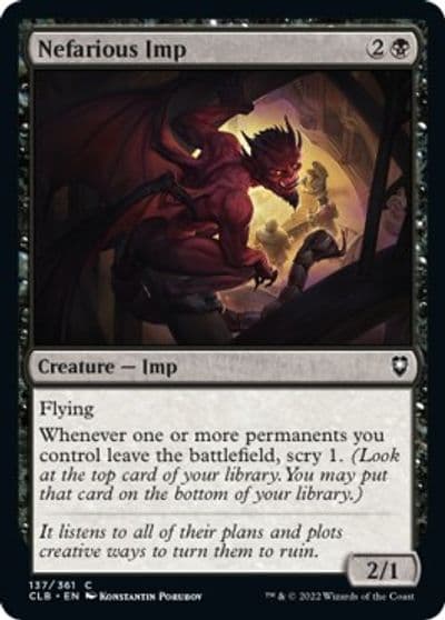 Nefarious Imp Commander Legends: Battle for Baldur's Gate Magic card