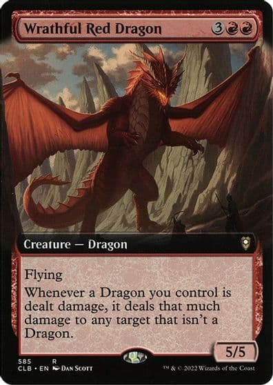 Wrathful Red Dragon Extended Art Commander Legends: Battle for Baldur's Gate Magic card