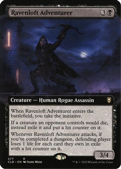 Ravenloft Adventurer Extended Art Commander Legends: Battle for Baldur's Gate Magic card