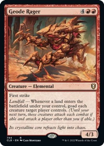 Geode Rager Commander Legends: Battle for Baldur's Gate Magic card