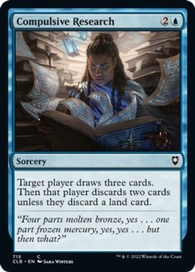 Compulsive Research Commander Legends: Battle for Baldur's Gate Magic card