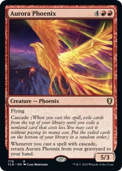 Aurora Phoenix Commander Legends: Battle for Baldur's Gate Magic card
