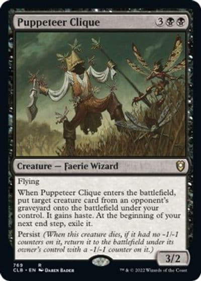 Puppeteer Clique Commander Legends: Battle for Baldur's Gate Magic card