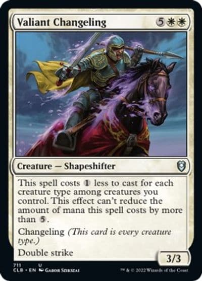 Valiant Changeling Commander Legends: Battle for Baldur's Gate Magic card
