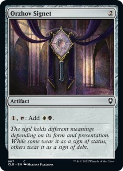 Orzhov Signet Commander Legends: Battle for Baldur's Gate Magic card
