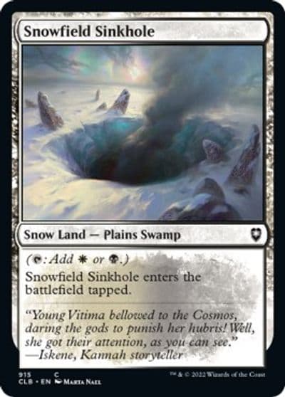 Snowfield Sinkhole Commander Legends: Battle for Baldur's Gate Magic card