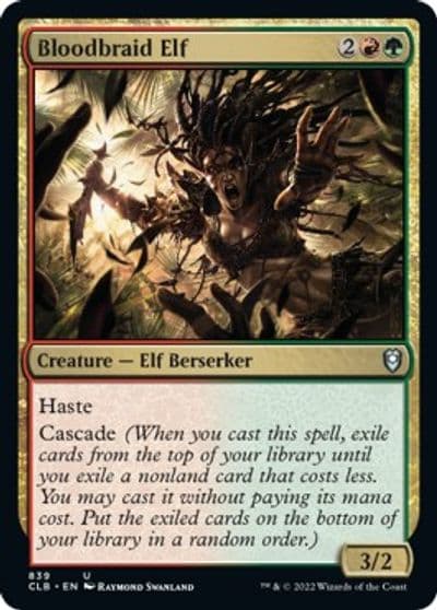 Bloodbraid Elf Commander Legends: Battle for Baldur's Gate Magic card
