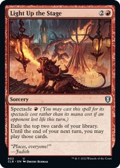 Light Up the Stage Commander Legends: Battle for Baldur's Gate Magic card
