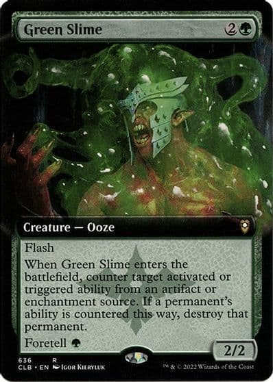 Green Slime Extended Art Commander Legends: Battle for Baldur's Gate Magic card