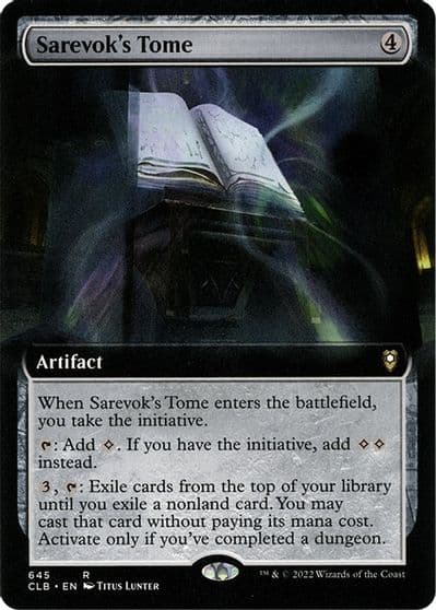 Sarevoks Tome Extended Art Commander Legends: Battle for Baldur's Gate Magic card