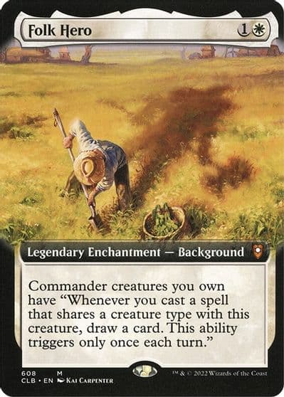 Folk Hero Extended Art Commander Legends: Battle for Baldur's Gate Magic card