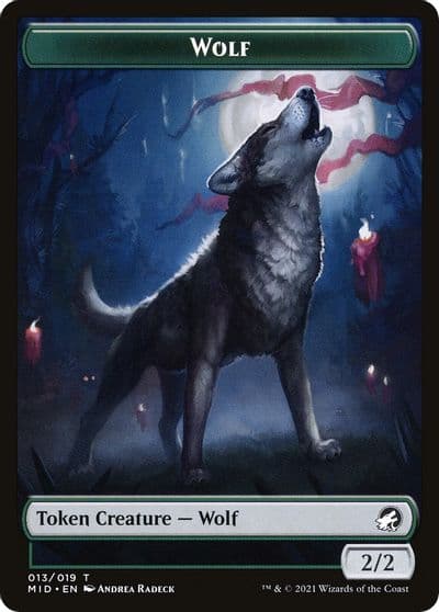 Wolf 013 Treasure 015 Double Sided Token Challenger 2022 Unique and Miscellaneous Promos Magic card