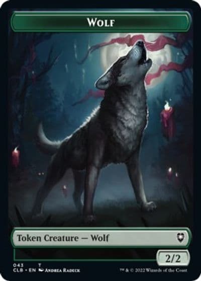 Wolf Insect Double Sided Token Commander Legends: Battle for Baldur's Gate Magic card