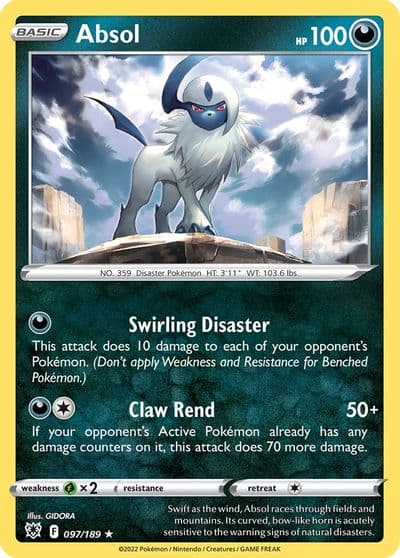 Absol Deck Exclusives Pokemon card
