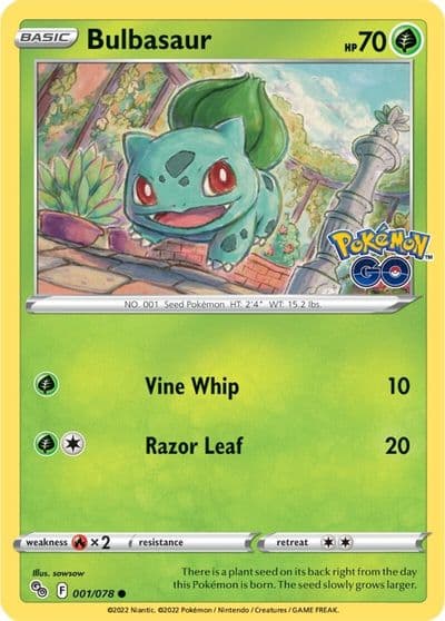 Bulbasaur Pokemon GO Pokemon card