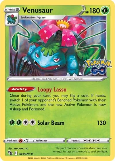 Venusaur Pokemon GO Pokemon card