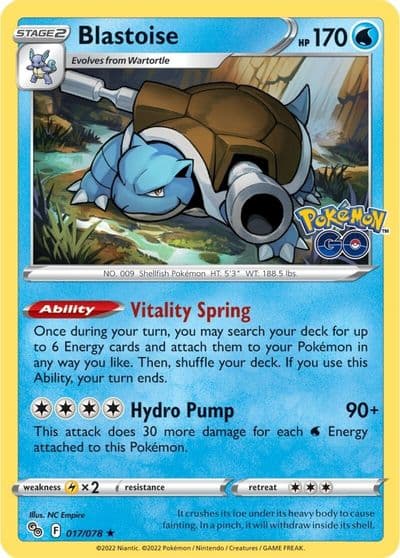 Blastoise Pokemon GO Pokemon card