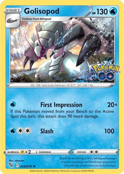 Golisopod Pokemon GO Pokemon card