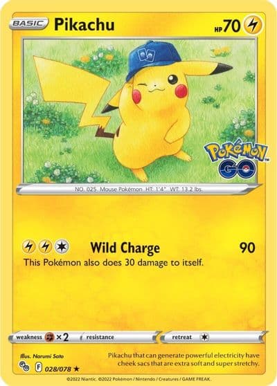 Pikachu (28) Pokemon GO Pokemon card