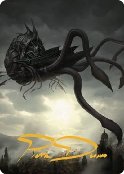 Nautiloid Ship Art Card Gold Stamped Signature Art Series: Commander Legends: Battle for Baldur's Gate Magic card