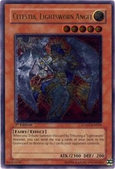 Celestia Lightsworn Angel UTR Light of Destruction Yu-Gi-Oh! card