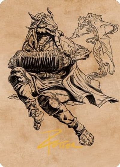 Korlessa Scale Singer Art Card Gold Stamped Signature Art Series: Commander Legends: Battle for Baldur's Gate Magic card